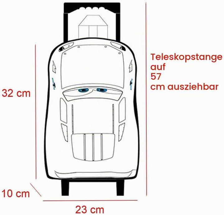 Cars 3 Lightning McQueen 3D Piston Cup Champion Trolley Backpack