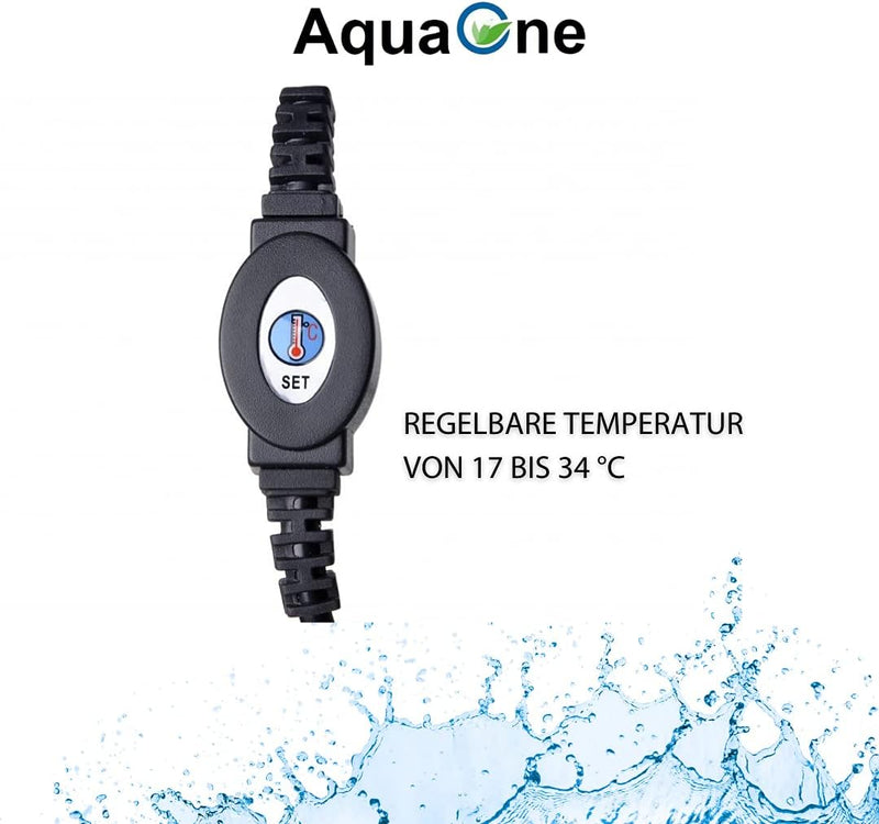 AquaOne Aquarium Heizung 500 Watt Digitaler Heizstab I Heizer für Aquarien bis 750l I Regelheizer fü