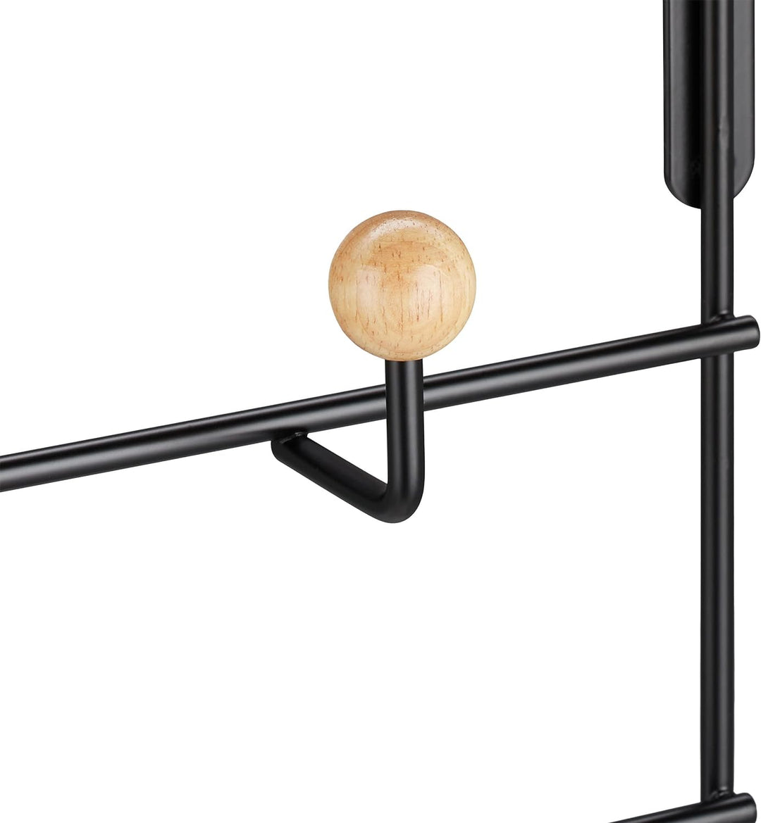 Relaxdays Türgarderobe, 10 Haken, Türhaken zum Einhängen, für 4 cm Tür, Flur & Schlafzimmer, Kleider