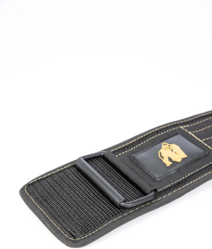 Gorilla Wear 4 Inch Nylon Belt - schwarz - Bodybuilding und Fitness Gürtel für Damen und Herren M/L