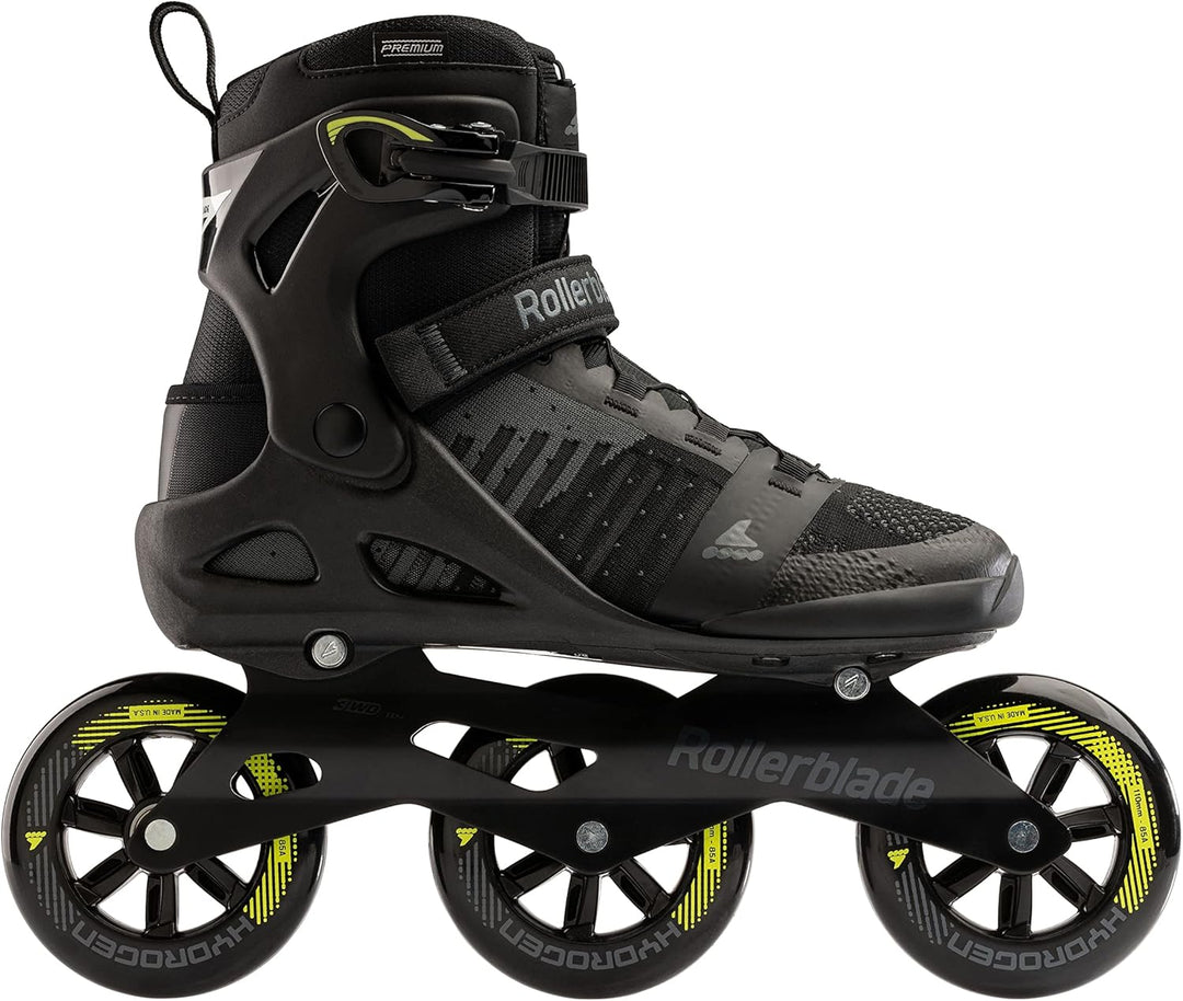 Rollerblade MACROBLADE 110 3WD Inline Skate 2022 Black/Lime 45 1/2, 45 1/2