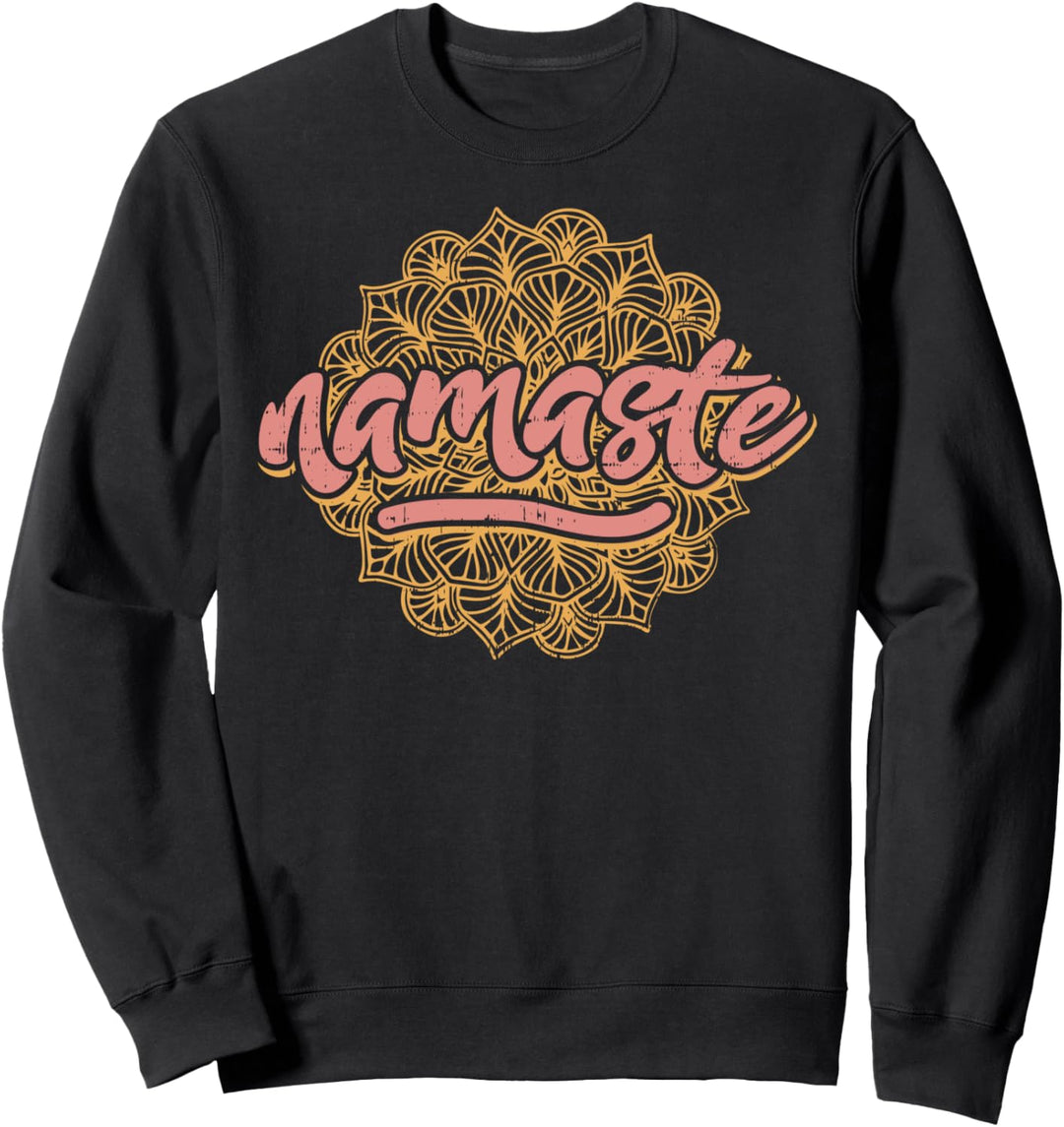 Namaste Schrift Yoga und Meditation Pose Hamsa Hand Geschenk Sweatshirt