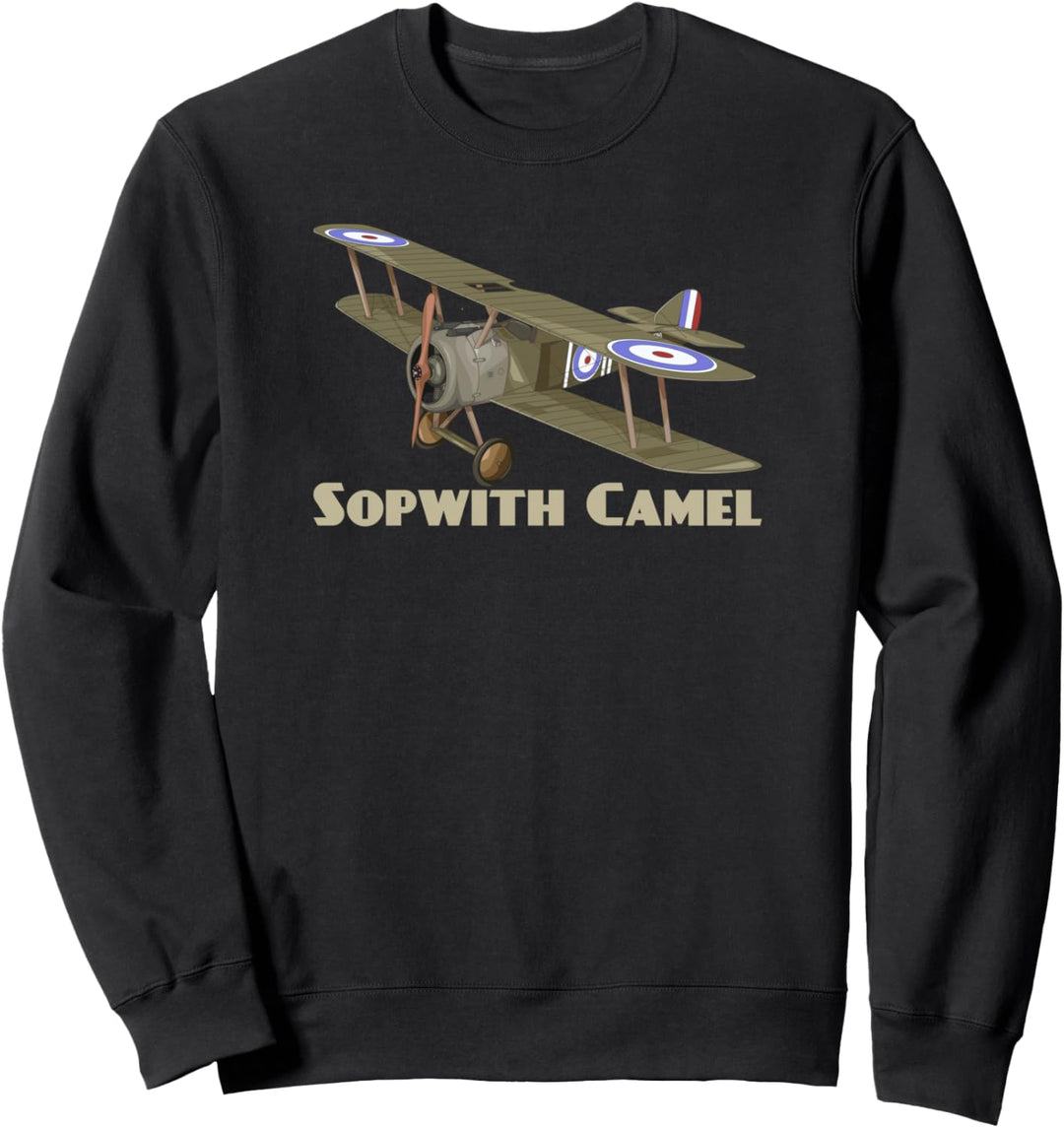 Sopwith Camel WW1 Kampfflugzeug Britischer Doppeldecker Sweatshirt