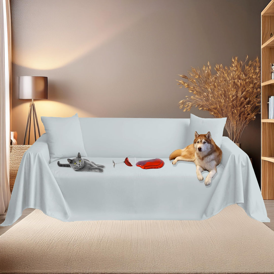 Byour3 – SUPER WASSERDICHT Sofabezug 3 4 2 Sitzer Sofaschutz Baumwolle Haustiere Fleckenabweisender