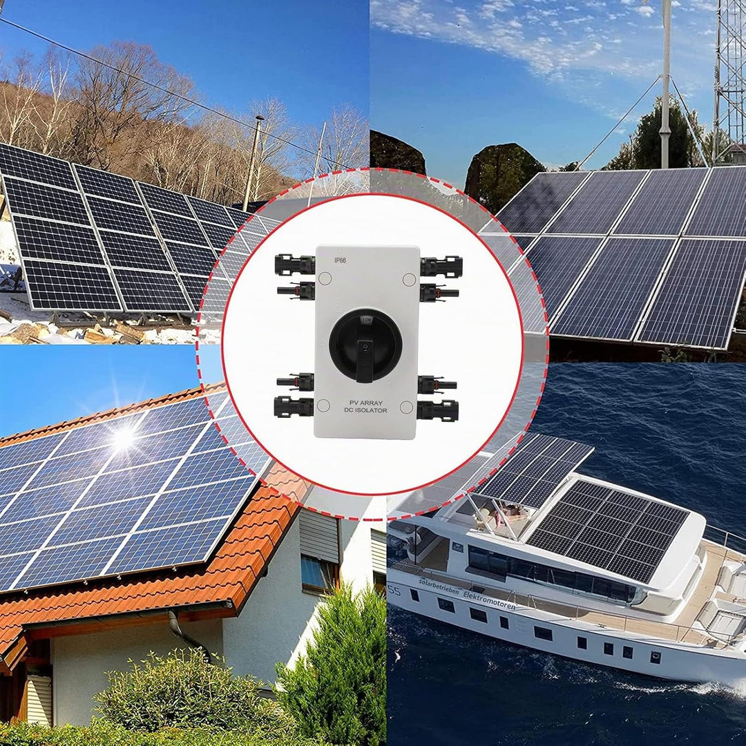 Solar-Trennschalter, PV-Trennschalter, IP66, Wasserdicht, DC 1000 V, 32 A, Netz-Solarstromsystem, Ph