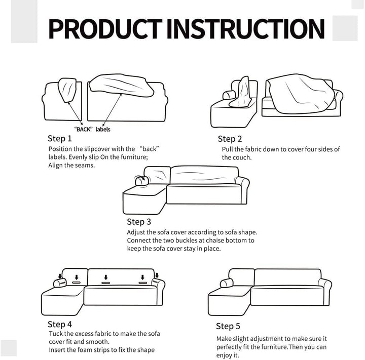 ShowyLive Sofa Überwürfe Sofa Überzug Couch Überzug 2er Set für Sofa Universal Waschbar Sofaüberwurf