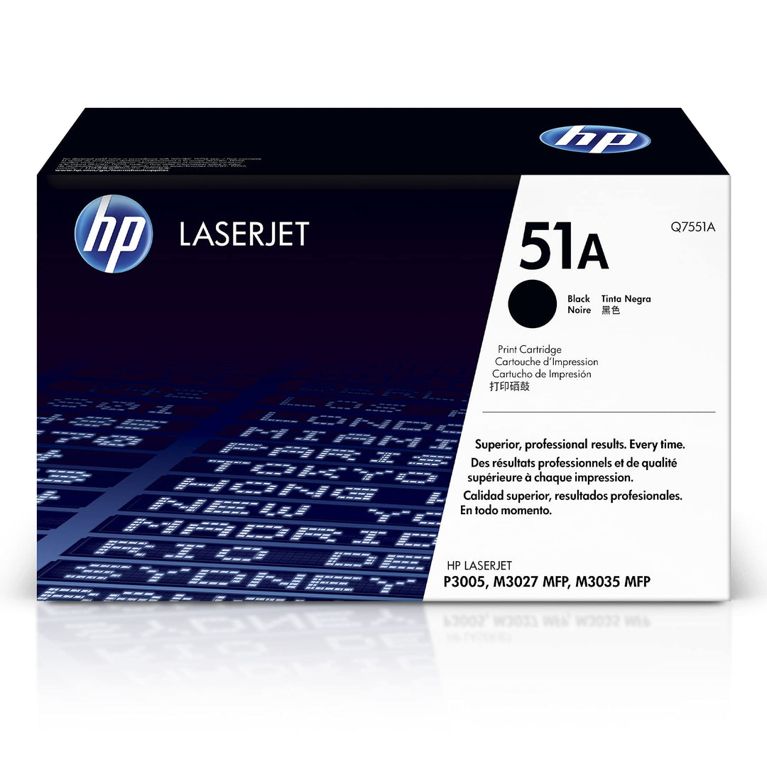 HP 51A (Q7551A) Schwarz Original Toner für HP Laserjet P3005, M3027, M3035 Schwarz 6.500S, Schwarz 6