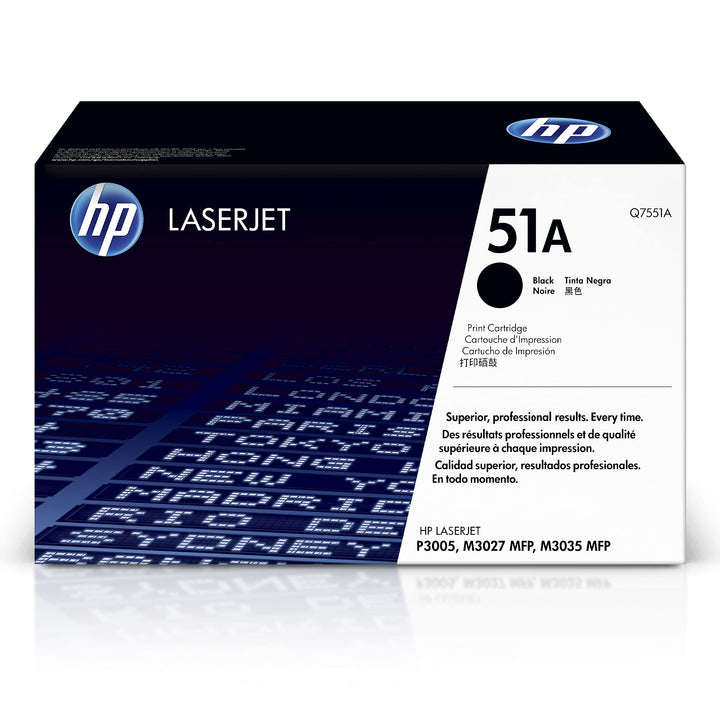 HP 51A (Q7551A) Schwarz Original Toner für HP Laserjet P3005, M3027, M3035 Schwarz 6.500S, Schwarz 6
