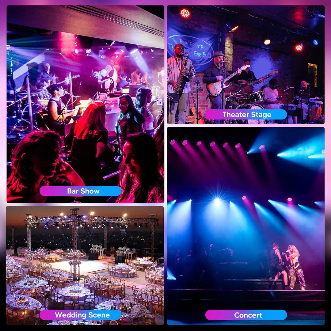 BETOPPER Partylicht Bühnenlicht 160W LED Par Scheinwerfer, 54x3W LED RGB Lichteffekte DJ Lichter mit