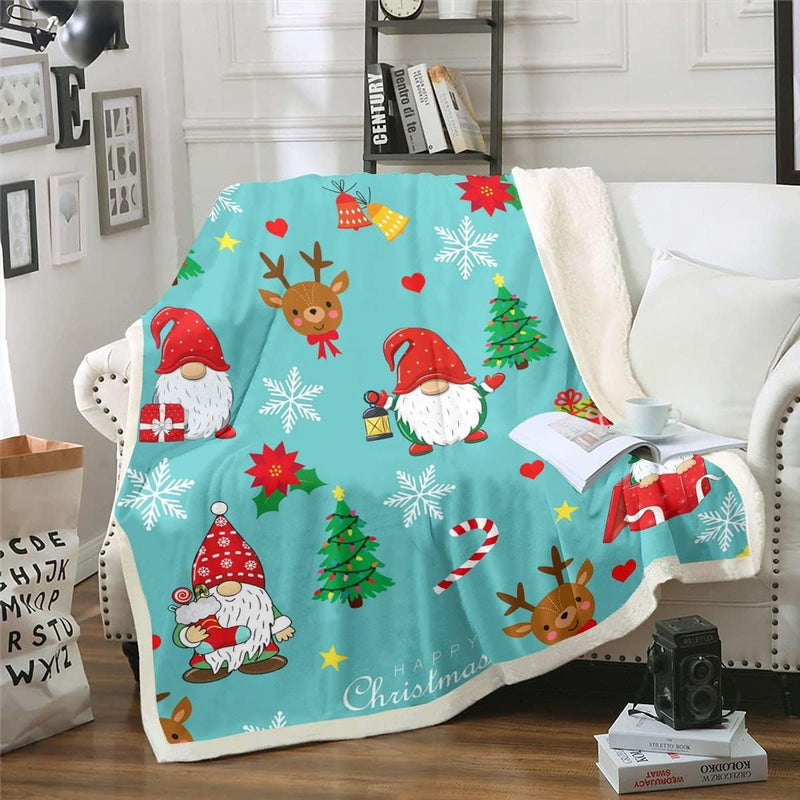 Homewish Weihnachten Decke Werfen Weihnachten Santa GNOME Fleece Decke 150x200 Jungen Mädchen Niedli