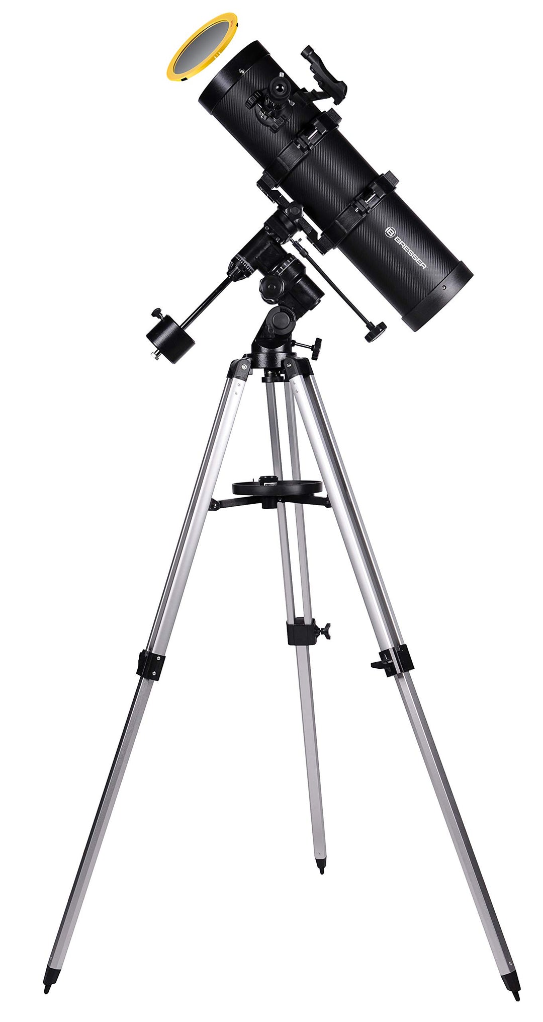 Bresser Spiegelteleskop Spica EQ 130/650 mit Smartphone Kamera Adapter und hochwertigem Objektiv-Son