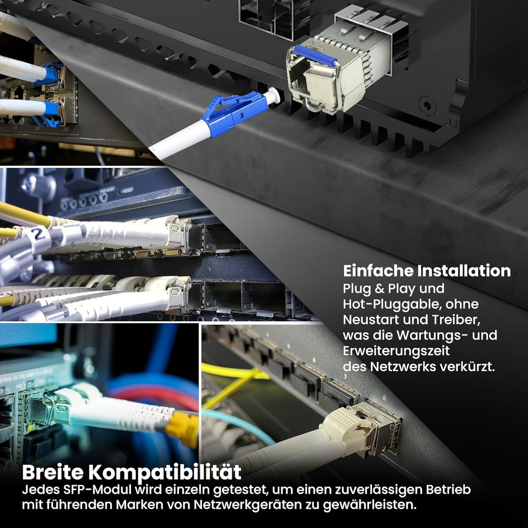 Extralink WDM SFP Modul Singlemode 10G LC 1270/1330nm bis 20km – Kompatibel mit Ubiquiti UniFi Netge
