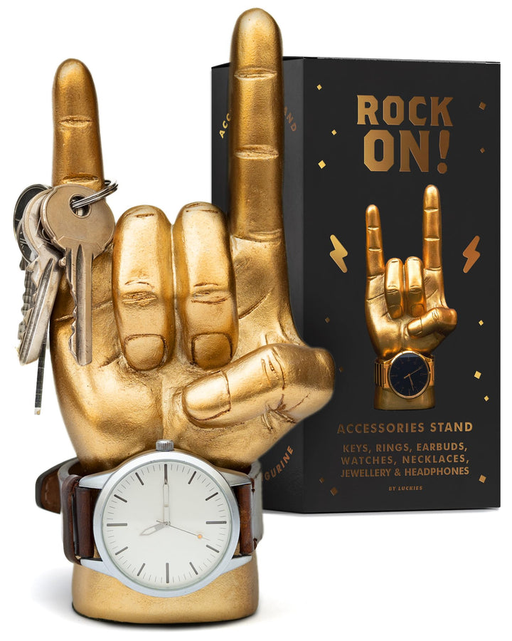 Luckies of London Mini-Rock Salute-Zubehör, goldfarben, 18 x 9 x 6 cm Rock On Mini, Rock On Mini