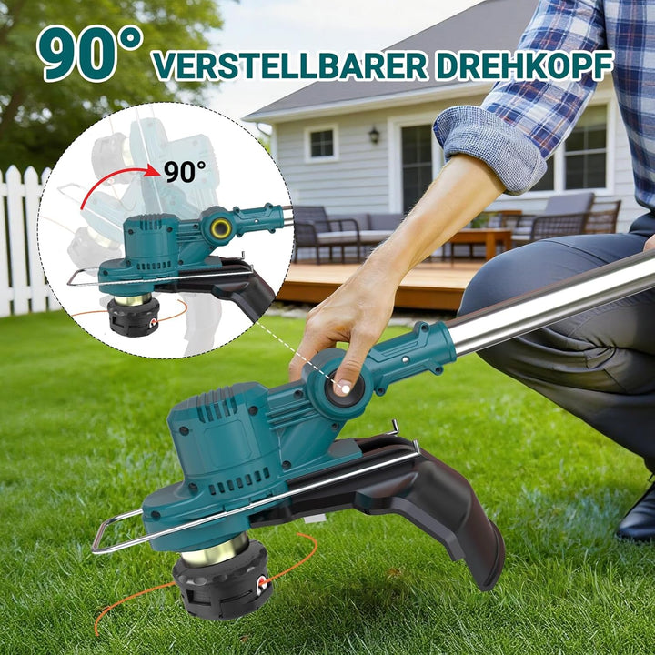 Akku Rasentrimmer für Makita Akku, Rasentrimmer mit Akku 21V×4.0Ah, Freischneider &amp; Motorsense- Inkl