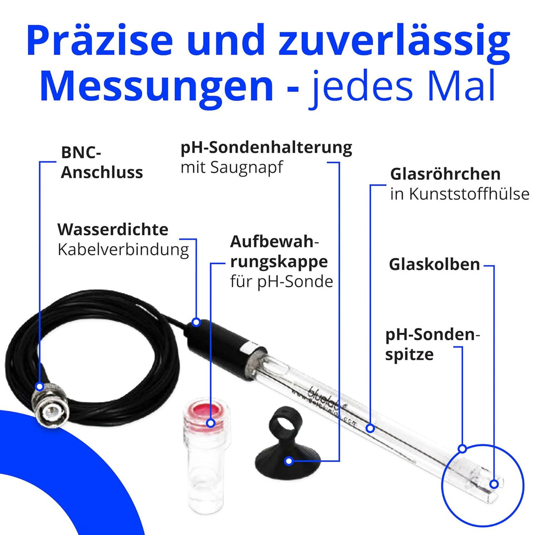 Bluelab PROBPH pH-Sonde, Ersatzsonde mit Doppelanschluss und BNC-Steckverbinder, einfache Kalibrieru