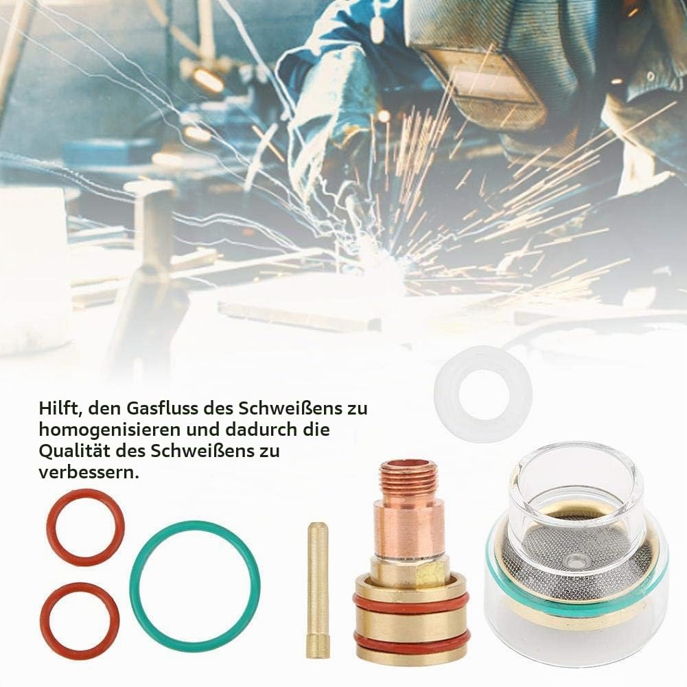 WIG-Gaslinsen-Spannzangen, WIG-Schweisskit WIG-Schweissbrenner-Zubehör TFM53NCN WIG-Brennerglasbeche