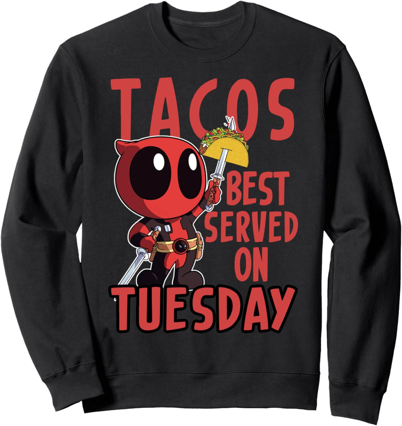 Marvel Deadpool Tacos Best On Tuesday Sweatshirt