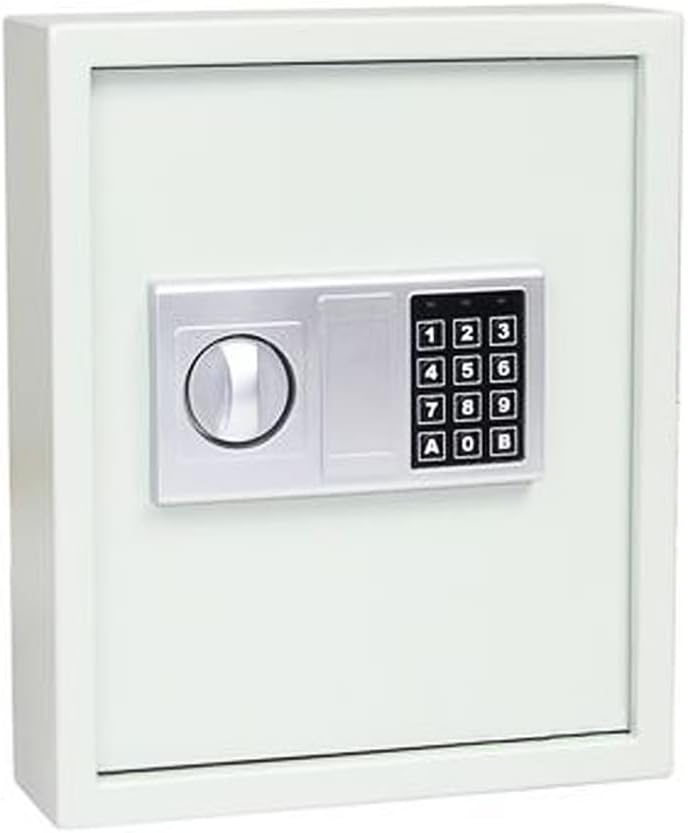 FELGNER Schlüsseltresor mit elektronischem Pin Code Sicherheitsschloss | 48 Haken | farbige Schlüsse