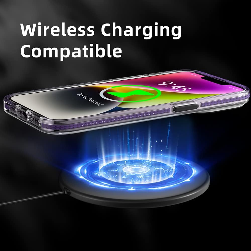 YOUNGKIT für iPhone 14 Plus Hülle, Stossfeste Kratzfeste Schutzhülle Slim Klar Case Dünne Griffige T