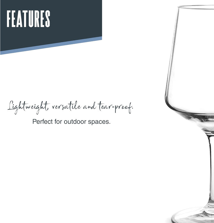 LACOR 63144 63144-Set mit 6 Weingläsern, Tritan, rot Rotweingläser, Rotweingläser