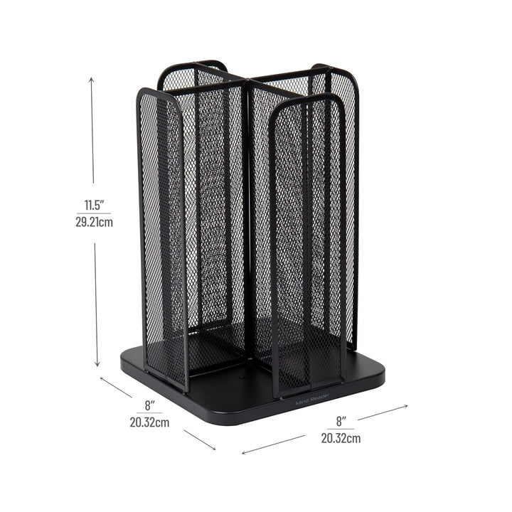 Mind Reader Network Collection, 4-Compartment Cup and Lid Dispenser, Countertop Organizer, Metal Mes