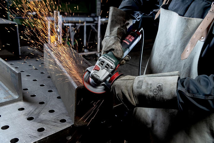 metabo Winkelschleifer WEV 19-125 Q M-Brush - 1900 W, 125 mm Scheiben-Ø, 11.000 U/min - Mit Drehzahl