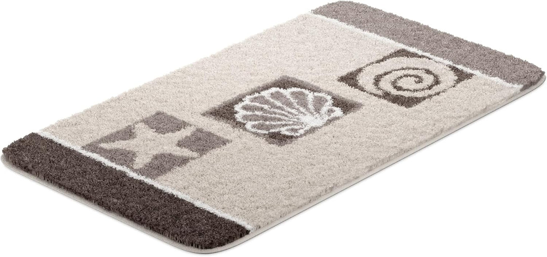 Linea Due AQUATICA Badteppich, 100% Polyacryl, sehr weich, Braun, 65x115 cm 65x115 cm Braun, 65x115