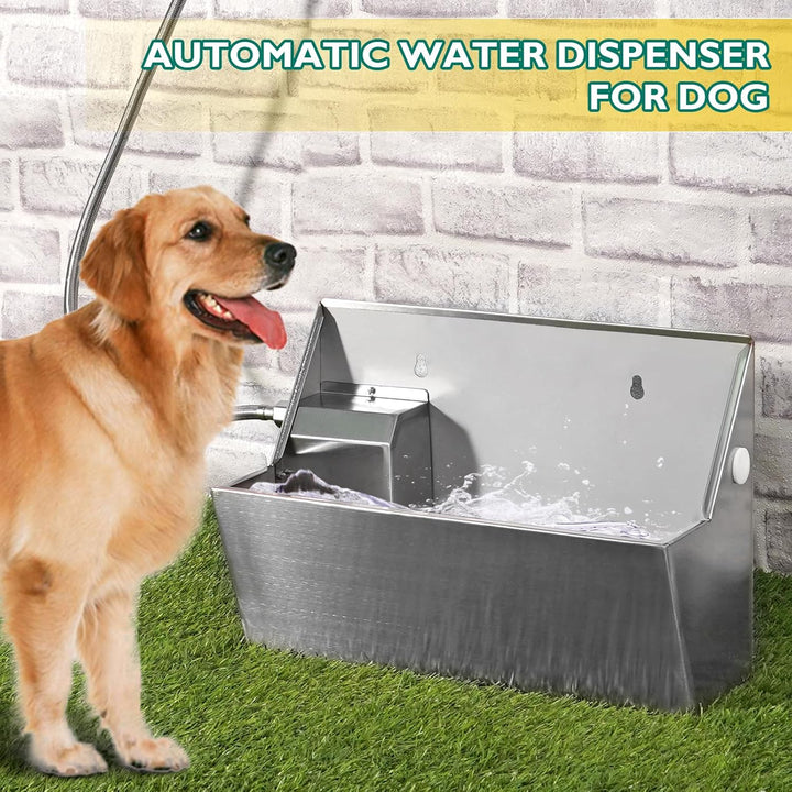 Automatischer Haustier-Wasserspender 8L, Selbstnachfüllender Wasserspender für Aussenbereich, Wasser