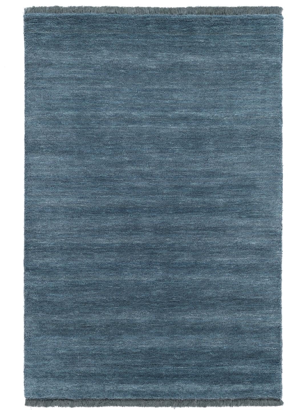 RugVista Handloom Fringes Teppich - Dunkeltürkis 80x120 80 x 120 cm (Rechteckig) Dunkel Teal, 80 x 1