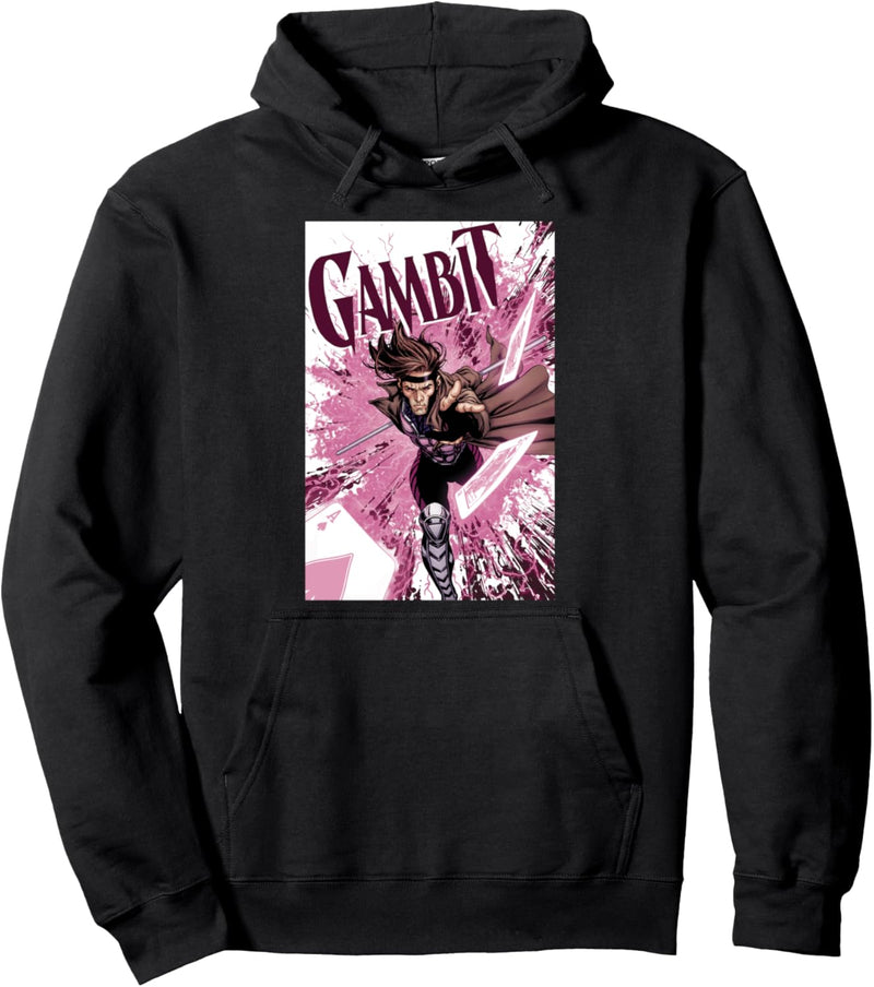 Marvel X-Men Gambit Card Throw Portrait Pullover Hoodie