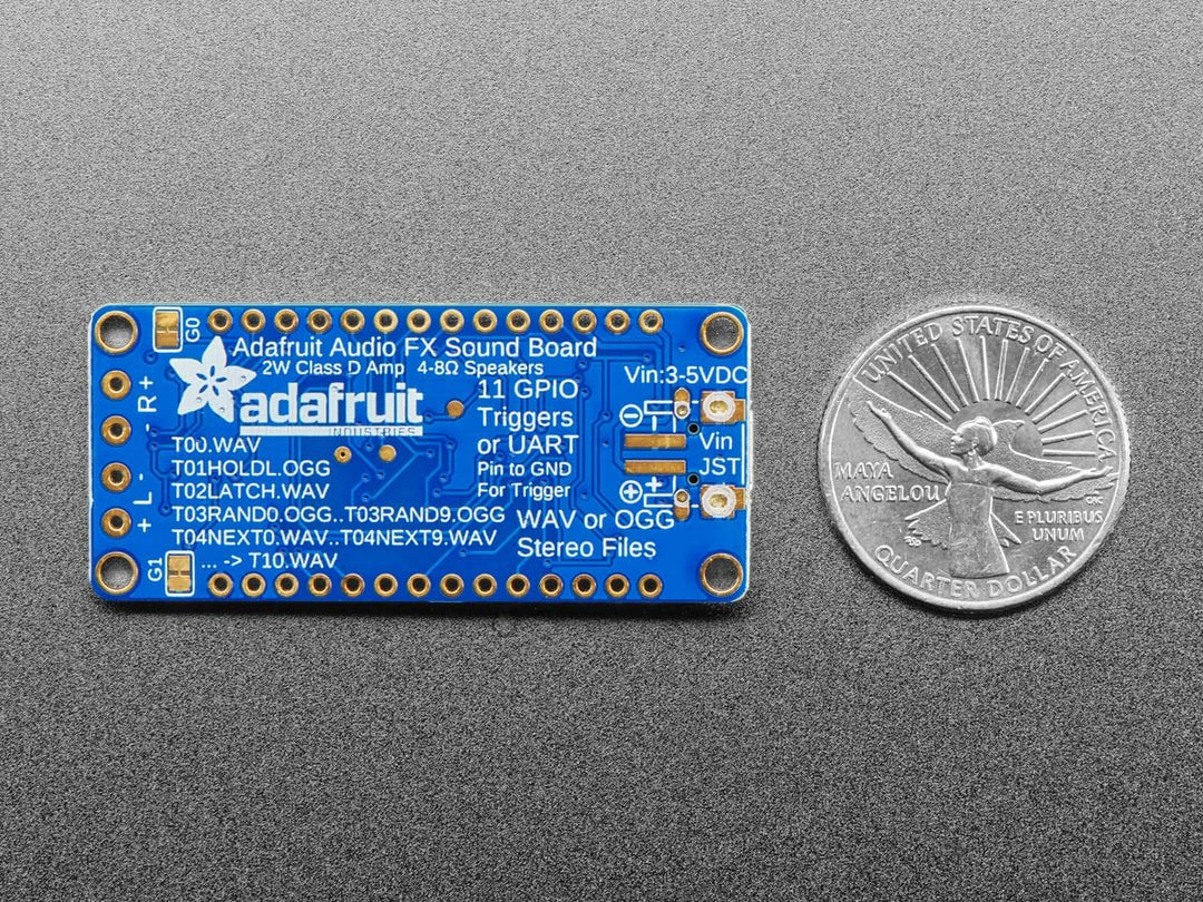Adafruit Audio FX Soundboard + 2x2W Amp - WAV/OGG Trigger -16MB