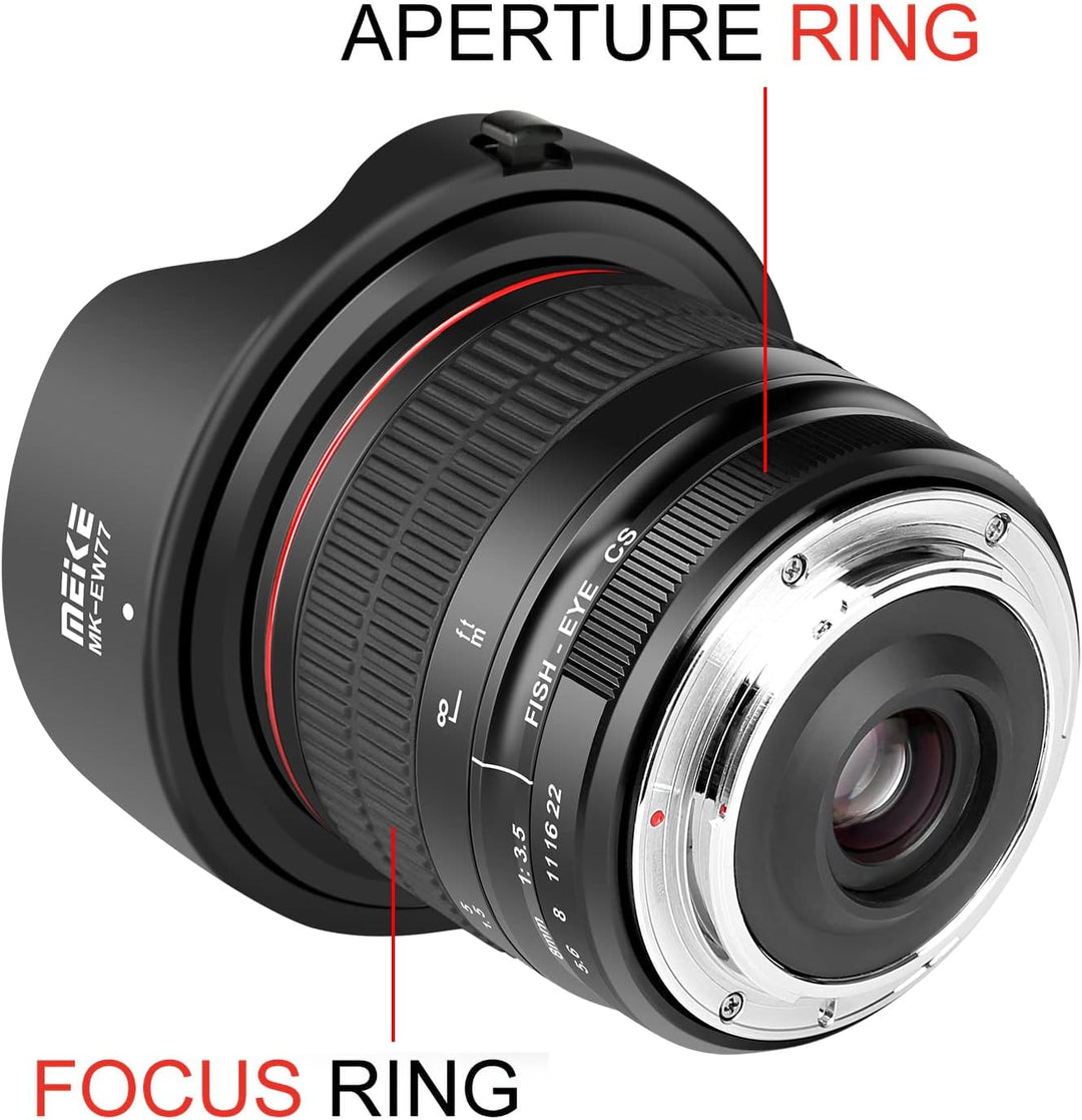Meike Optics MK 8mm f3.5 Fisheye-Objektiv Ultra-Weitwinkel für Nikon D850 D750 D780 D610 D3300 D3400