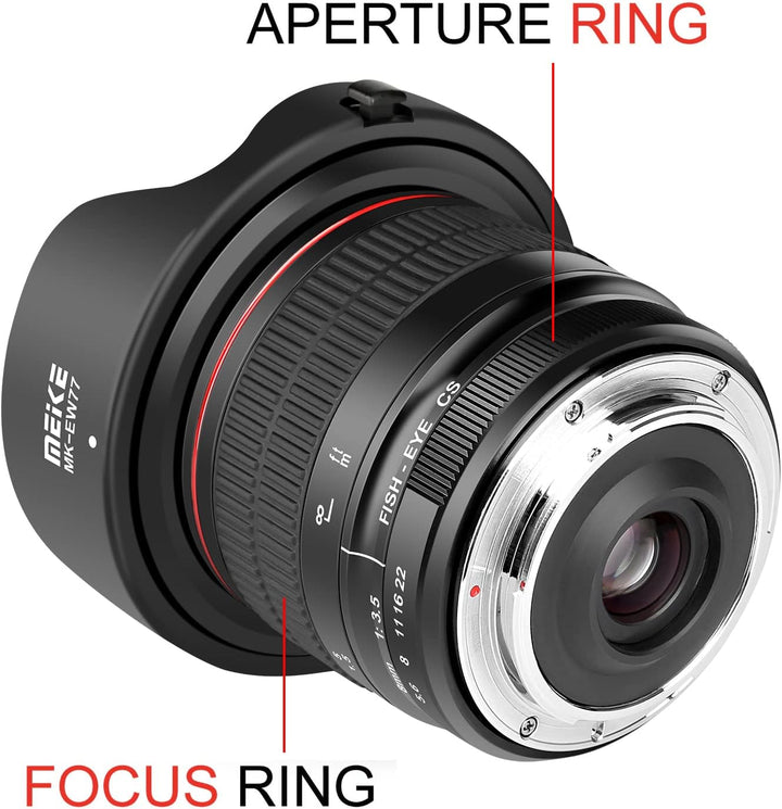 Meike Optics MK 8mm f3.5 Fisheye-Objektiv Ultra-Weitwinkel für Nikon D850 D750 D780 D610 D3300 D3400