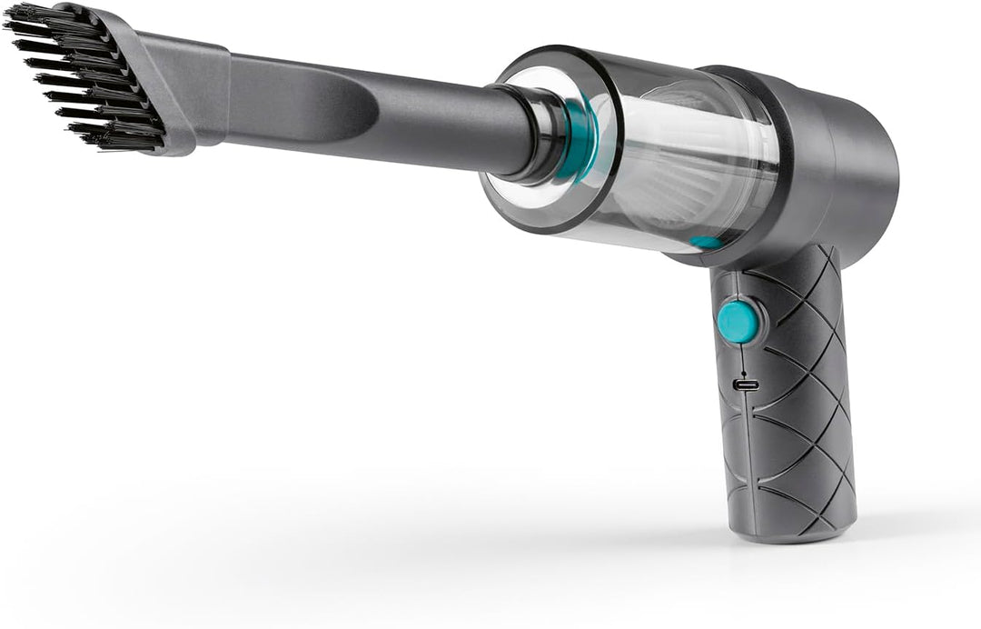 CLEANmaxx Akku-Handstaubsauger im 6-TLG. Set | Kabbelloser & Beutelloser Handsauger | Mit Saug- & Ge