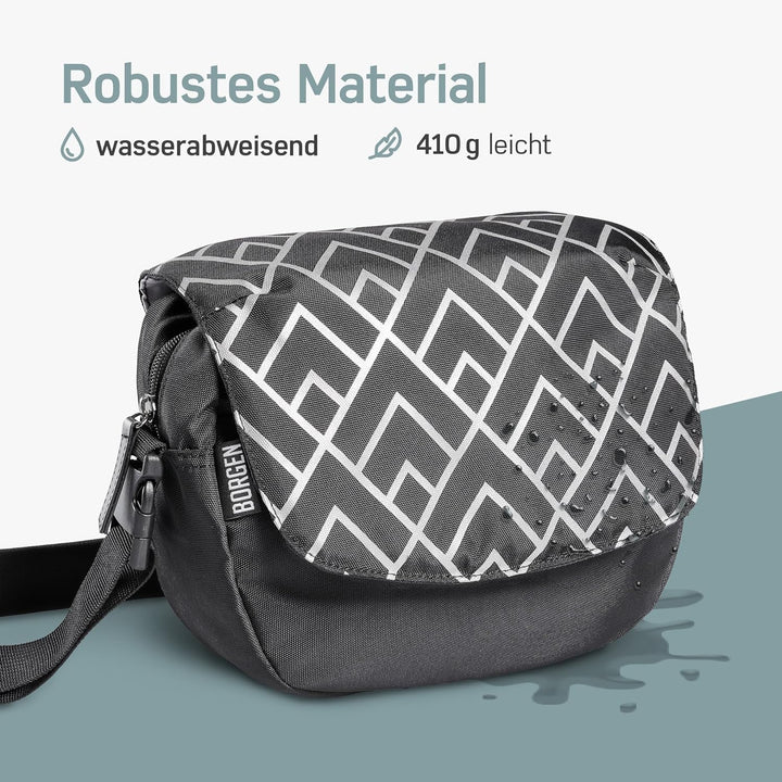 Borgen KLICKfix Lenkertasche Fahrrad - Wasserabweisende und geräumige Fahrrad Lenkertasche 5 L - Fah
