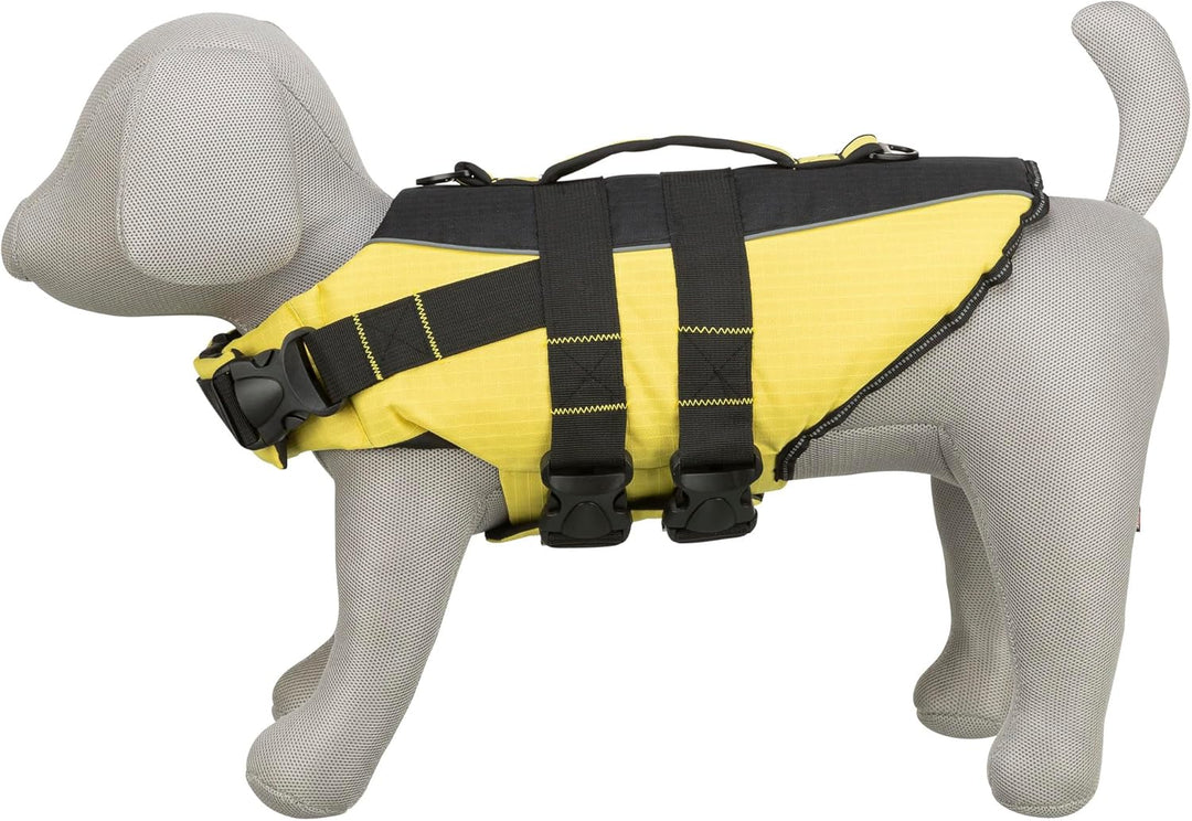 Trixie 30129 Schwimmweste für Hunde, XL, schwarz/gelb schwarz/gelb XL(1er Pack), schwarz/gelb XL(1er