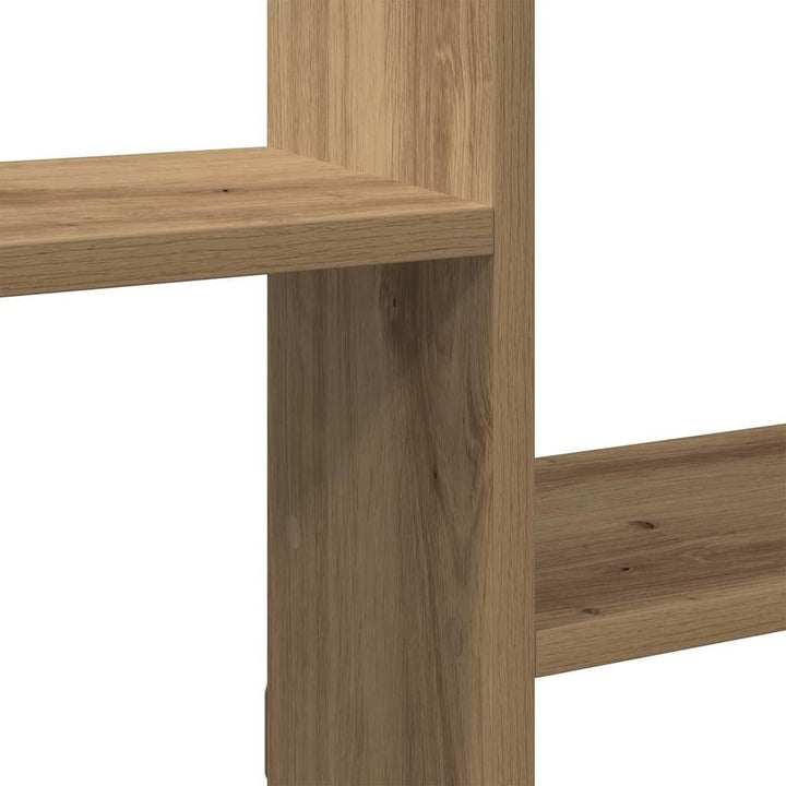 vidaXL Würfelregal 5 Fächer Artisan-Eiche Holzwerkstoff, Regal, Wandregal, Würfelregal Wandmontage,