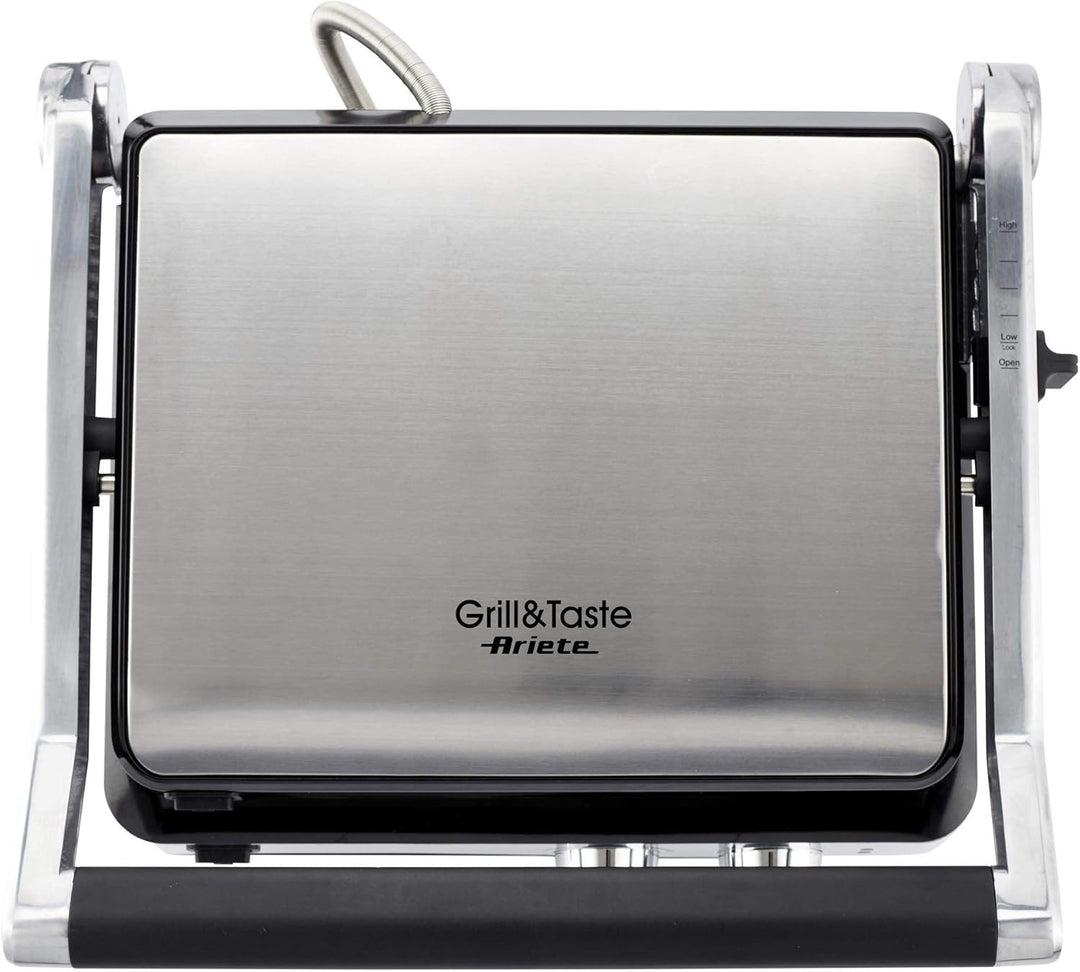 Ariete 1918 Grill&Taste Elektrogrill, 2000 W, herausnehmbare Platten, Schwimmplatte, 5 Temperaturstu