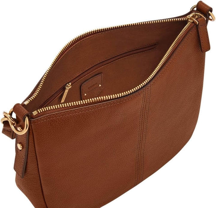 Fossil Damen Jolie Crossbody Ledertasche 27,9 cm L x 7,6 cm B x 20,3 cm H Braun, Braun
