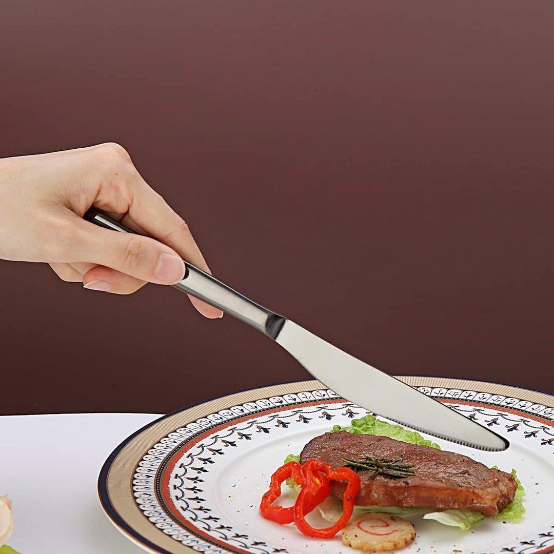 Berglander Besteck-Set schwarz 30-teilig, stabiles Edelstahl-Besteck-Set schwarz titanbeschichtet Be
