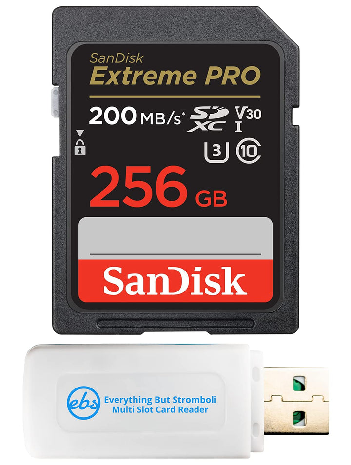 SanDisk 256 GB Extreme Pro UHS-I SD U3 A2 V30 Speicherkarte funktioniert mit Sony spiegelloser Kamer