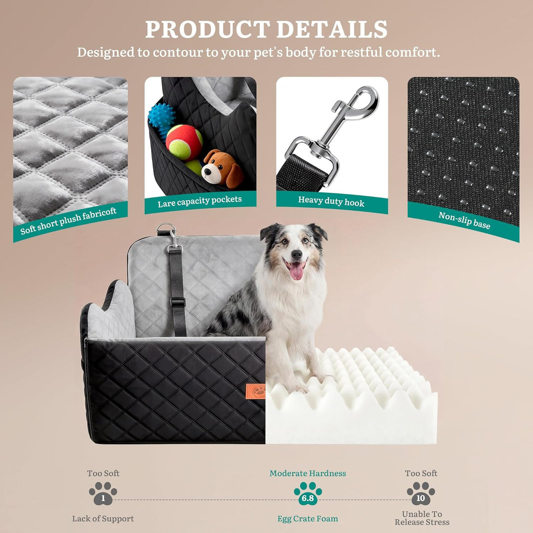 YITAHOME Hundesitz für grosse und mittelgrosse Hunde,Reisebettb Haustiere mit Memory Schaumstoff unt