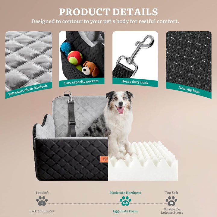 YITAHOME Hundesitz für grosse und mittelgrosse Hunde,Reisebettb Haustiere mit Memory Schaumstoff unt