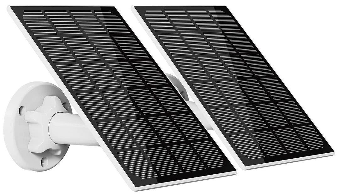 revolt Solarpanel Kamera: 2er-Set Universal-Solarpanel für Akku-IP-Kameras, 3W, IP65 (für Überwachun