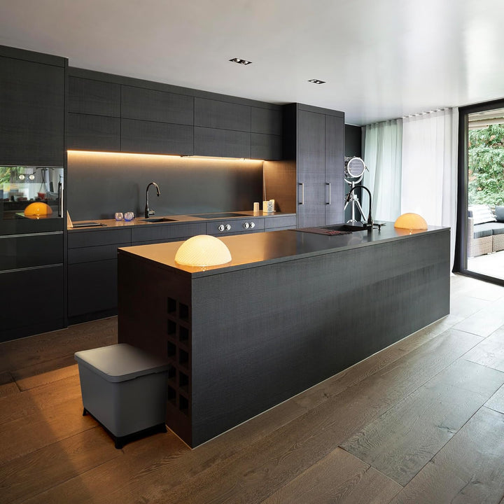 YourCasa® Mülleimer 4 Fächer [40L] im exklusiven Design Mülltrennsystem - Mülleimer Küche mit Deckel