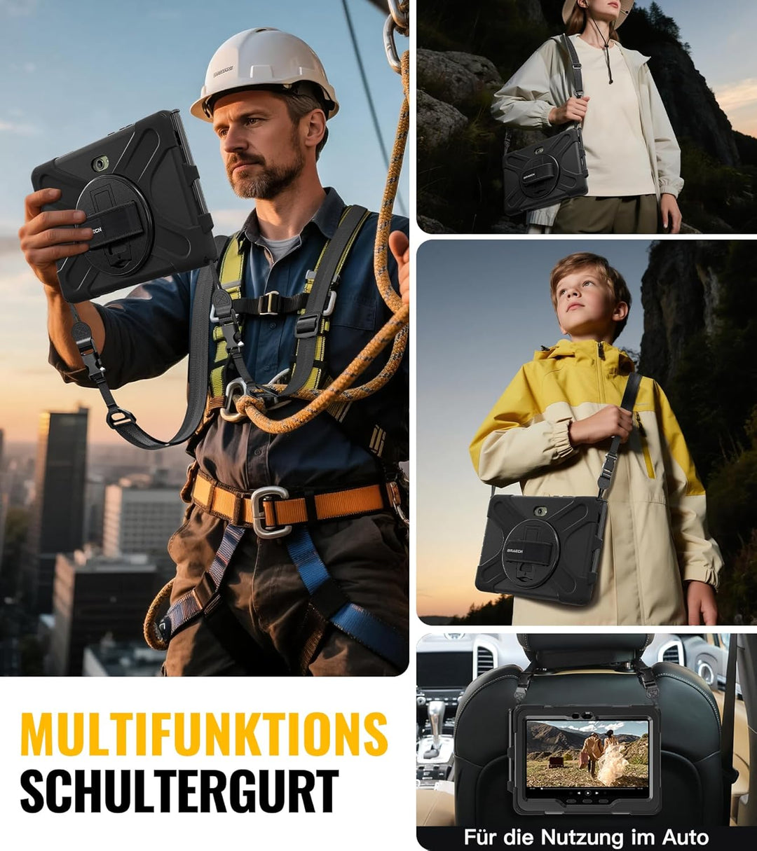 BRAECN Hülle für Samsung Galaxy Tab Active 4 Pro 2022 / Active Pro 2019 10.1 Zoll, Stossfeste Robust