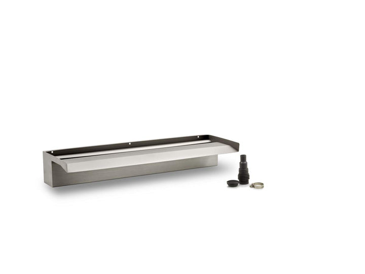 OASE 70772 Waterfall XL 60 - Wasserfall 60 cm breit in Edelstahl-Optik für Wasserspiele im Garten un