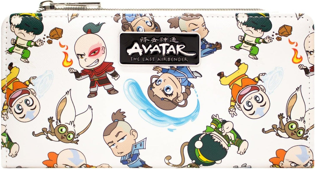 Avatar The Last Airbender Toph Zuko Sokka Chibi Geldbörse/Portemonnaie Bi-Fold Münzfach & Kartenhalt