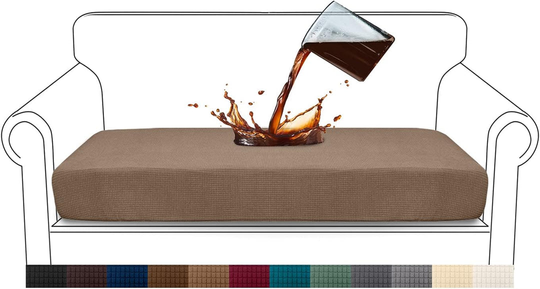 Granbest Premium Wasserdicht Sofa Sitzkissenbezug, High Stretch Jacquard Sitzkissenschutz Sofasitzbe