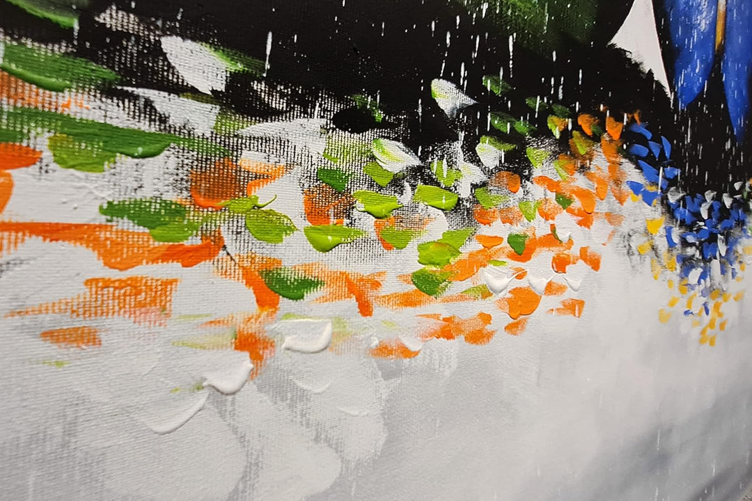 Monica Mirafiori I 100% HANDGEMALT I Gemälde Boote am Strand 100x50cm | Gemälde Handgemalt | Acrylge